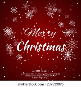 Merry Christmas vector illustration for holiday design, party poster, greeting card, banner or invitation.