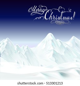 Merry Christmas vector illustration lettering