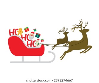 Merry christmas vector illustration. New year, merry christmas icon set, christmas pattern