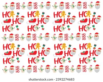 Merry christmas vector illustration. New year, merry christmas icon set, christmas pattern