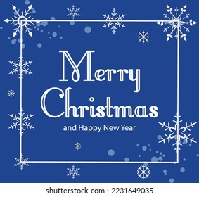 Merry Christmas vector illustration poster