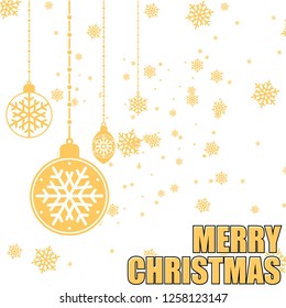 merry christmas vector illustration with snowflake background