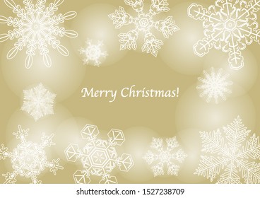 Merry Christmas. Vector illustration. Snowflake design.