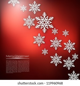 Merry Christmas Vector Illustration | Snowflakes Design