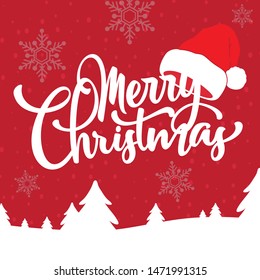 Merry Christmas Vector illustration typography
