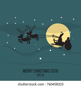 Merry Christmas vector illustration, Usable for holiday banners, greeting cards, gifts etc. Happy New year 2018