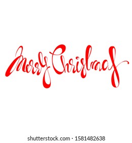 Merry Christmas. vector image. calligraphic inscription