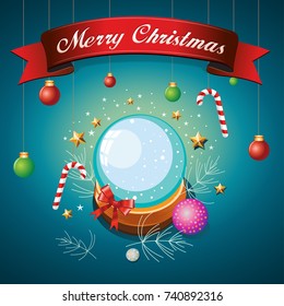 Merry Christmas vector. A label vector composed of a ribbon with Merry Christmas. Use for invitation, greeting card, poster and flyer