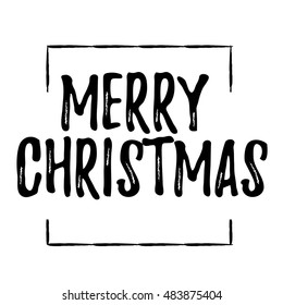 Merry Christmas vector Lettering