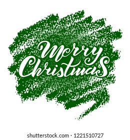 Merry Christmas vector lettering illustration for postcards and decor. Template for greeting cards, wrapping paper, decoration, tags, packaging. Illustrator EPS 10