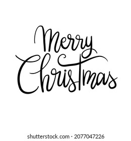 Merry Christmas vector lettering template