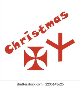 merry christmas vector logo design