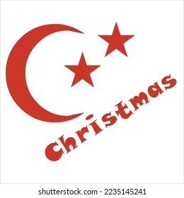 merry christmas vector logo design