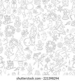 Merry christmas vector pattern background.