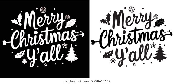 Merry Christmas is a vector phrase. template for cutting paper and using a laser. A handwritten quote by Holiday. Text for t-shirts, banners, posters, invitations, and greeting cards. isolated against