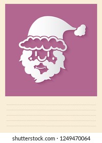 Merry christmas vector postcard design