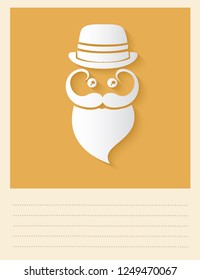 Merry christmas vector postcard design