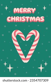 Postcard del vector navideño, ilustración vectorial, 2023 Feliz Navidad, diseño minimalista 