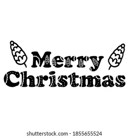 Merry Christmas. Vector quote. Christmas design