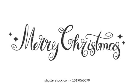 Merry Christmas Vector Retro Text Calligraphy Lettering Design Card Template Holiday Greeting Gift Poster. New Year and holidays concept Xmas. vector illustration