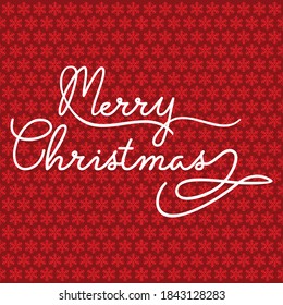 Merry Christmas vector Script Typography and Thin Lettering design with snowflakes templates

