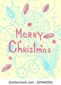 Merry Christmas. vector seamless background