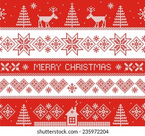 Merry Christmas. Vector seamless pattern. 