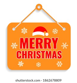 Señal del vector navideño aislado en fondo blanco