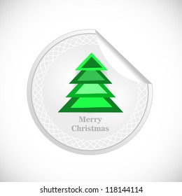 Merry Christmas vector sticker