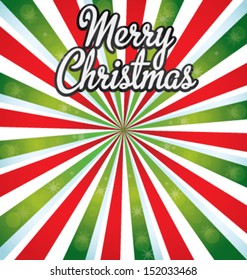 Merry Christmas vector sunburst. 