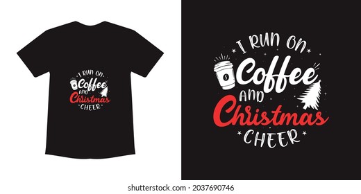 Merry Christmas Vector T shirt design template ready to print in your T-shirt, mug, box, cartoon etc. 