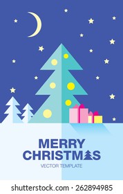 Merry Christmas Vector Template