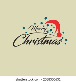 Merry Christmas vector template. Diseño de tipografía creativa. Cartel de regalo de bienvenida