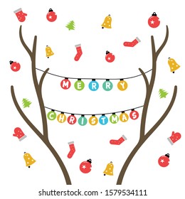 Merry christmas vector template design