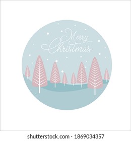 Merry christmas vector template design illustration