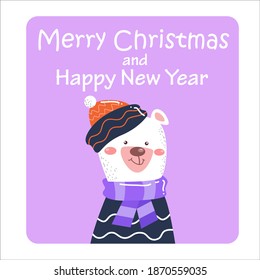 Merry christmas vector template design illustration
