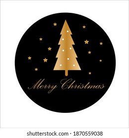Merry christmas vector template design illustration