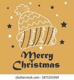 Merry christmas vector template design illustration