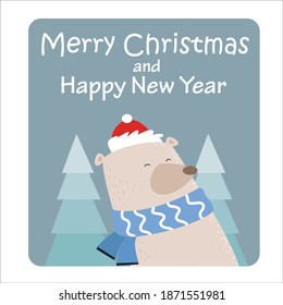 Merry christmas vector template design illustration
