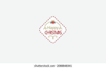 Merry Christmas vector template design	