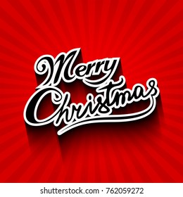 Merry Christmas vector text 2018