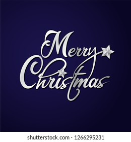 Merry Christmas vector text