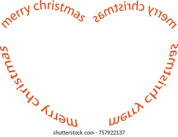 Merry Christmas vector text