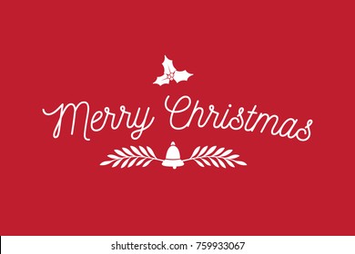 Merry Christmas Vector Text Background
