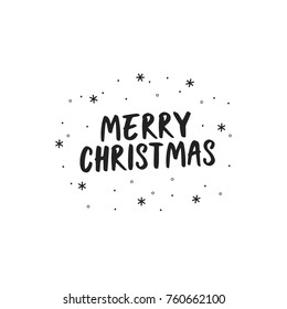 Merry Christmas Vector Text Background
