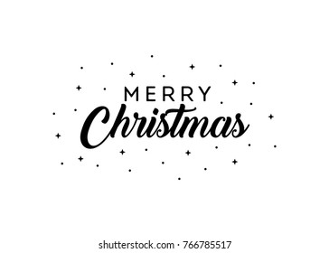 Merry Christmas Vector Text Background
