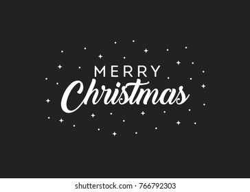 Merry Christmas Vector Text Background
