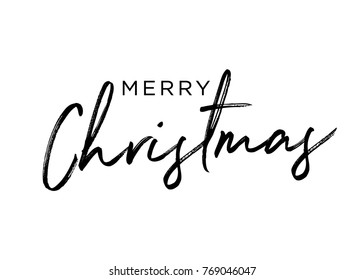 Merry Christmas Vector Text Background
