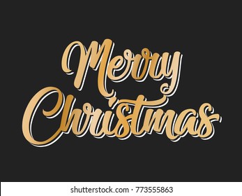 Merry Christmas Vector Text Background