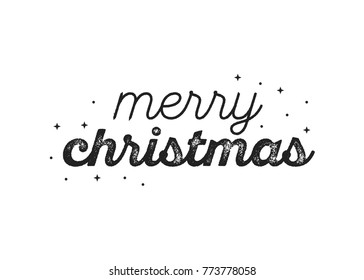 Merry Christmas Vector Text Background
